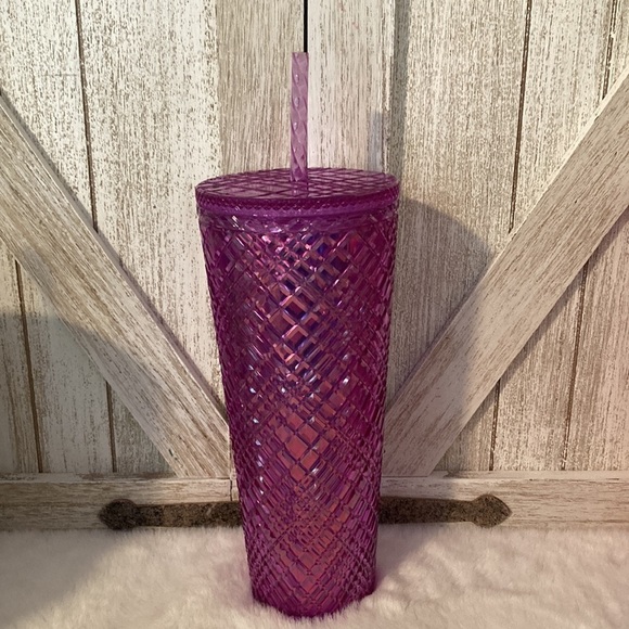 Starbucks 2023 Pink Fuchsia Diamond Jeweled Tumbler - Picture 3 of 4